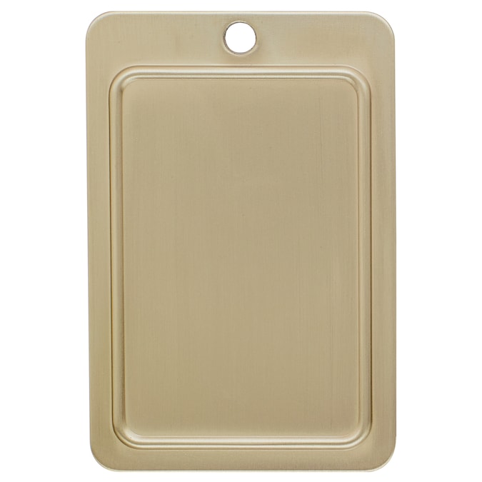 Amerock Kane 3-3/4-in (96mm) Center to Center Golden Champagne Rectangular Cup Drawer Pull
