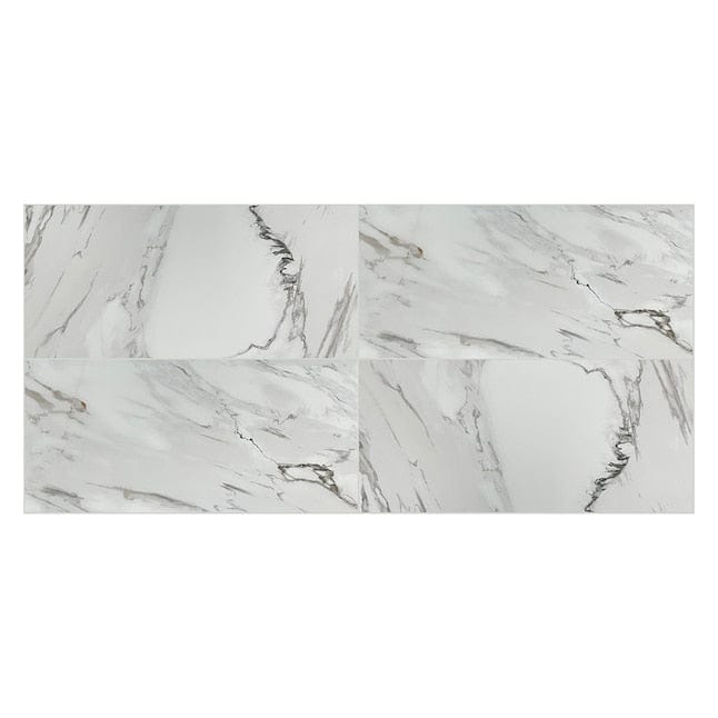 Origin 21 Statuetto White 16-in x 32-in Polished Porcelain Marble Look Floor and Wall Tile (3.44-sq. ft/ Piece)