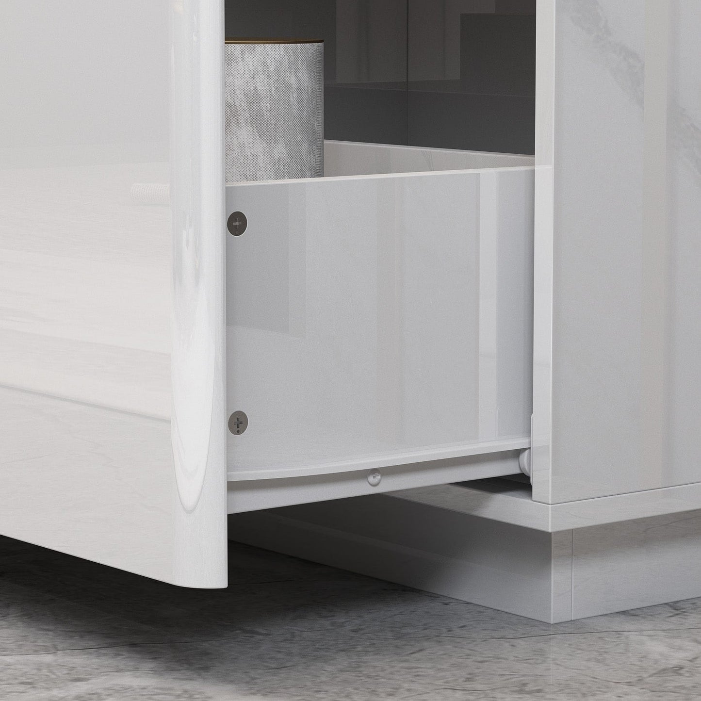 FUFU&GAGA Modern  TV Stand for 70-75 inch TVs with Large Storage 4 Drawers with Lights for Gaming, Living Room, Bedroom