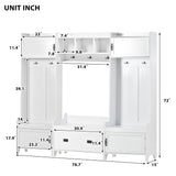 Yiekholo Modern 78.7-in White Composite Hall Tree