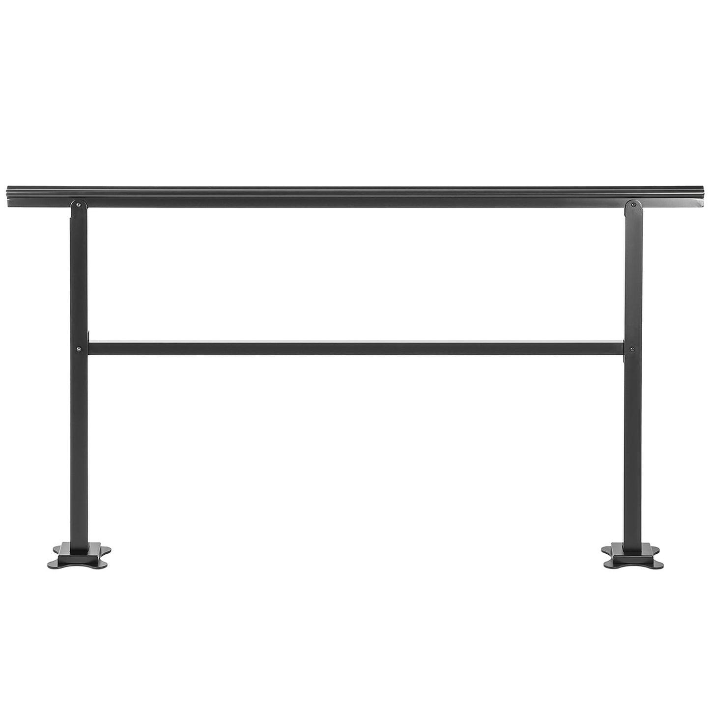 VEVOR 4-5 Steps Aluminum Handrail 4.98-ft x 35.2-in Aluminum Deck Handrail Kit