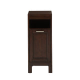Style Selections Morecott 13-in x 31.75-in x 13.5-in Chocolate Freestanding Soft Close Linen Cabinet