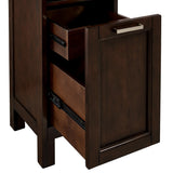 Style Selections Morecott 13-in x 31.75-in x 13.5-in Chocolate Freestanding Soft Close Linen Cabinet