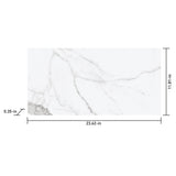 Satori Statuario 12-in x 24-in Polished Porcelain Marble-Look Floor and Wall Tile (1.93-sq ft per Piece)