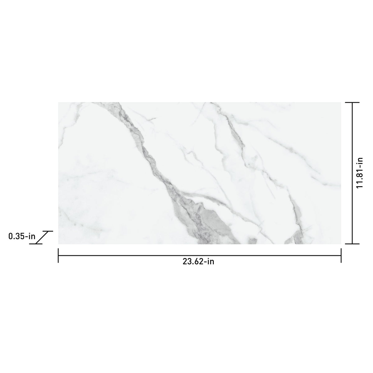 Satori Statuario Matte 12-in x 24-in Matte Porcelain Marble Look Floor Tile