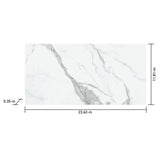 Satori Statuario Matte 12-in x 24-in Matte Porcelain Marble Look Floor Tile
