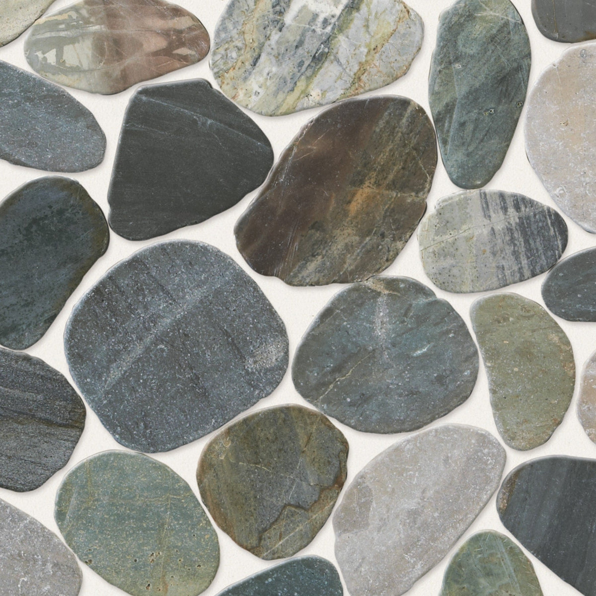 Delfino Stone Paradise Blend 12-in x 12-in Honed Natural Stone Pebble Floor and Wall Tile (0.95-sq. ft/ Piece)