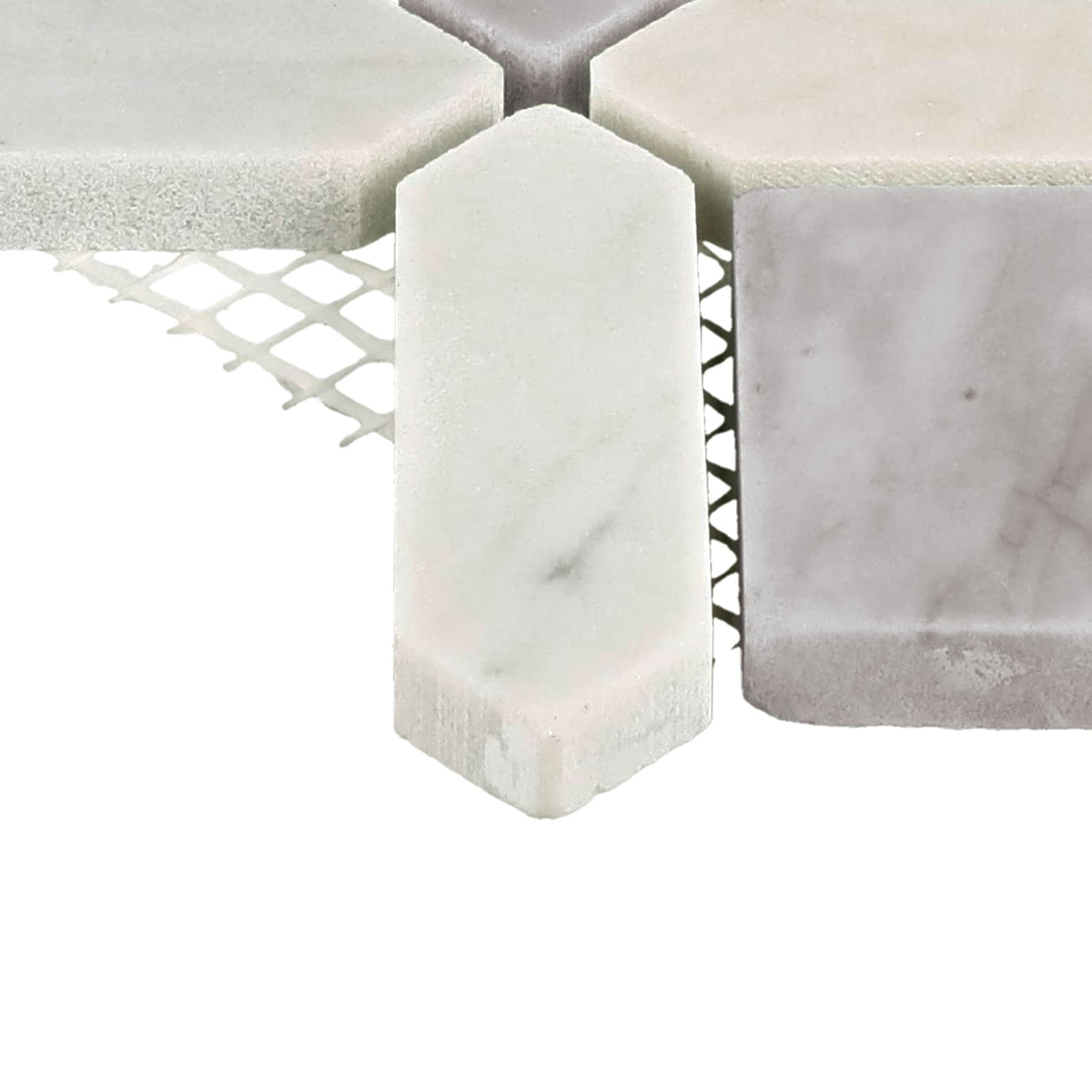 American Olean Genuine Stone White and Gray 12-in x 12-in Glazed Natural Marble Mosaic Floor and Wall Tile (1.08-sq ft)