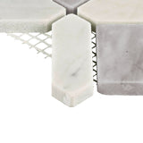 American Olean Genuine Stone White and Gray 12-in x 12-in Glazed Natural Marble Mosaic Floor and Wall Tile (1.08-sq ft)