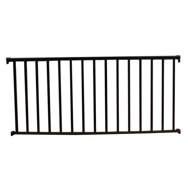 Wolf Handrail 6-ft x 42-in Hammered Black Aluminum Deck Rail Kit