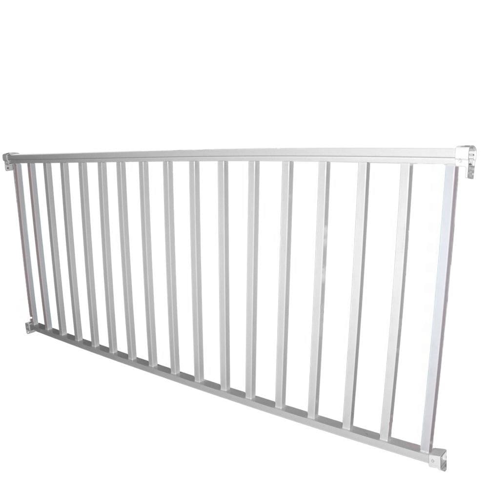 Wolf Handrail 6-ft x 36-in White Aluminum Deck Rail Kit