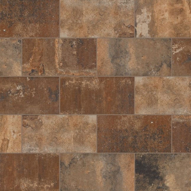 American Olean Wright Brown 4-in x 8-in Glazed Porcelain Brick Look Floor and Wall Tile (7.92-sq. ft/ Carton)