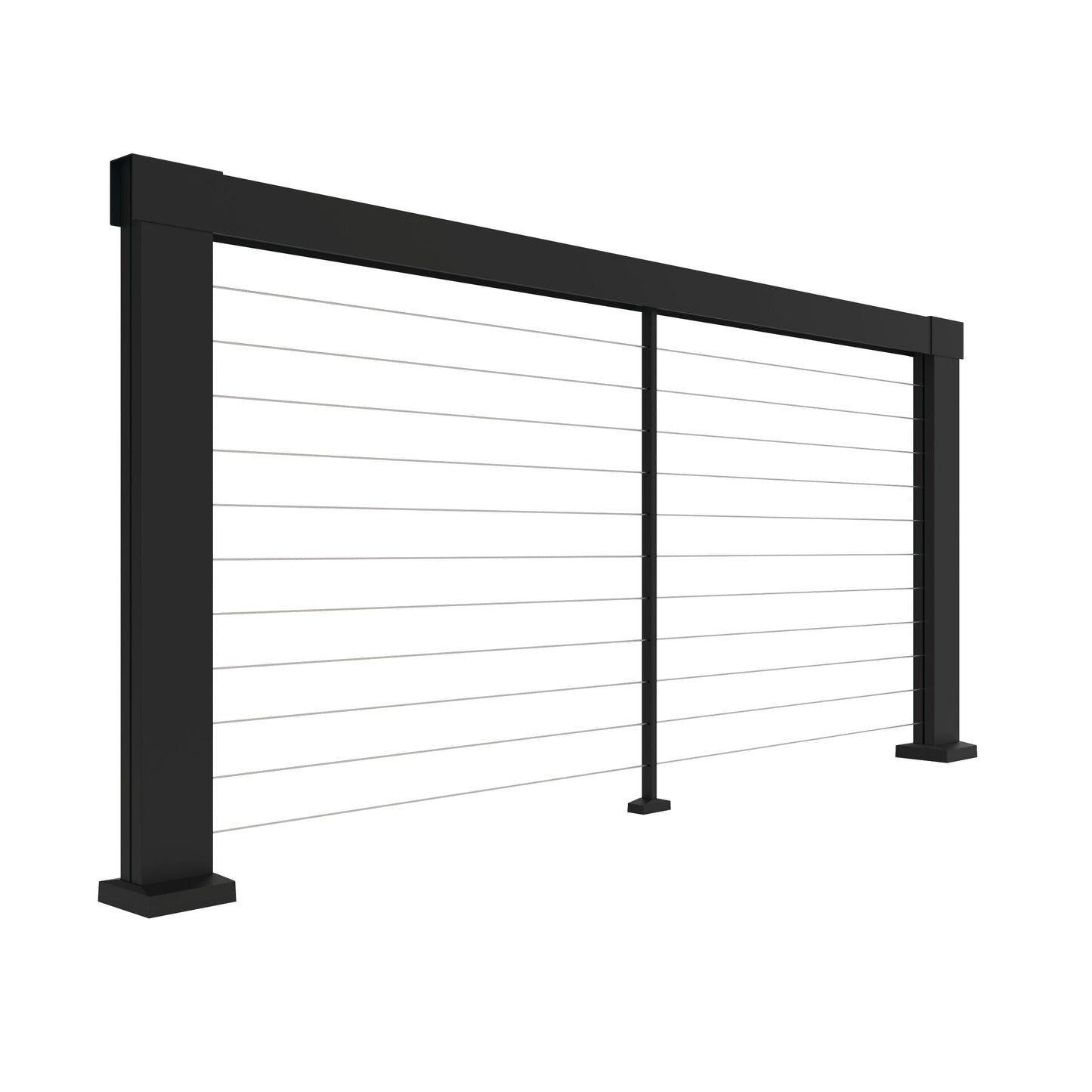 Barrette Outdoor Living Elevation 6-ft x 2-in Matte Black Aluminum Deck Cable Rail Kit