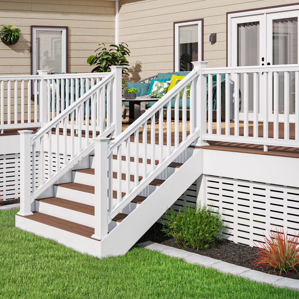 Freedom 7.188-in x 2-in Bella Premier Series White Vinyl Stair Connector (4-Pack)