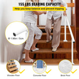 VEVOR 5FT White Stair Handrail 5-ft x 35.8-in Aluminum Pressure Treated Aluminum Deck Handrail Kit