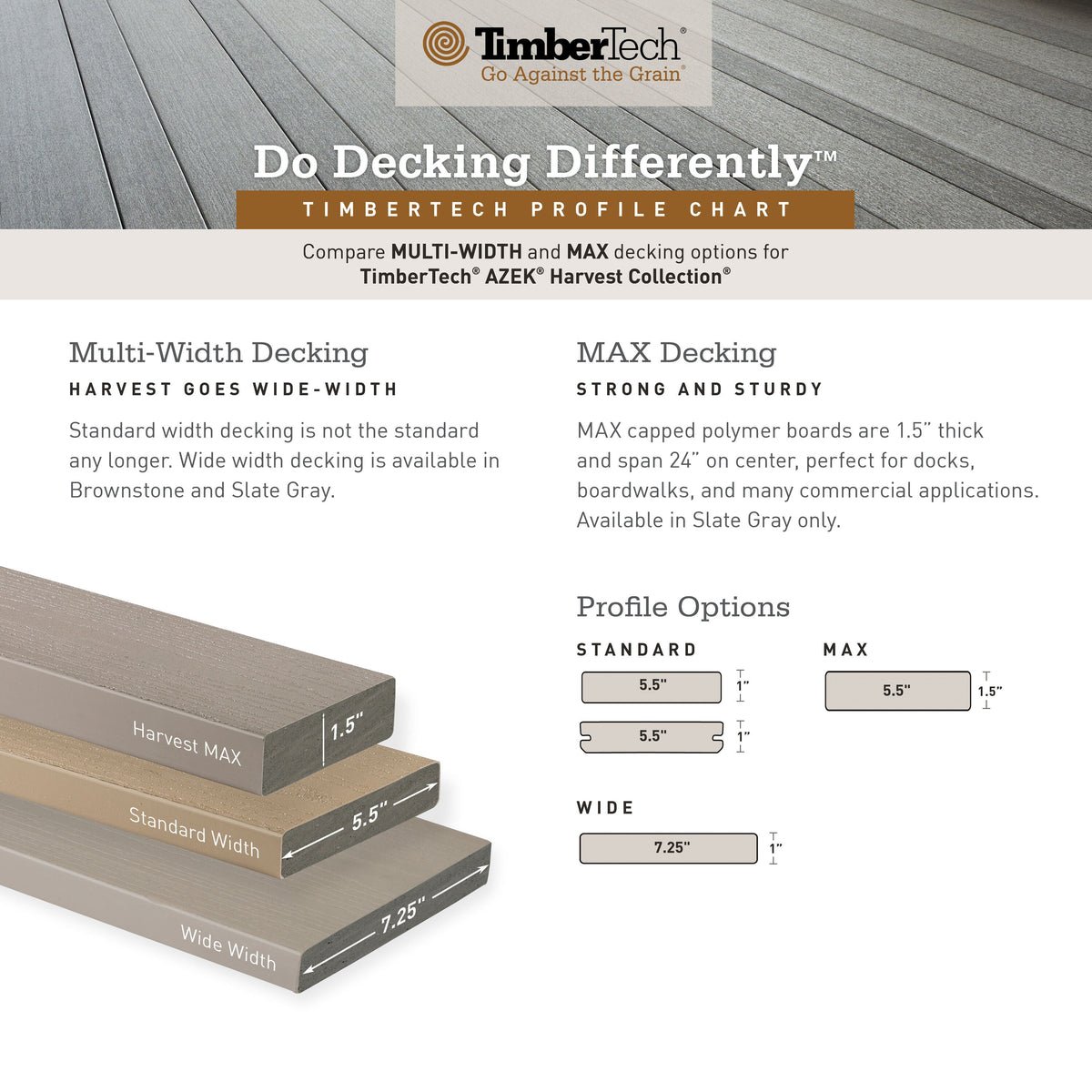 TimberTech AZEK Harvest 1/2-in x 12-in x 12-ft Composite Brownstone Fascia Deck Board (Actual Size: 0.5-in x 11.75-in)