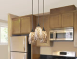 Portfolio French Bronze Transitional Cylinder 3-Light Pendant Canopy – Mix & Match Cluster Round
