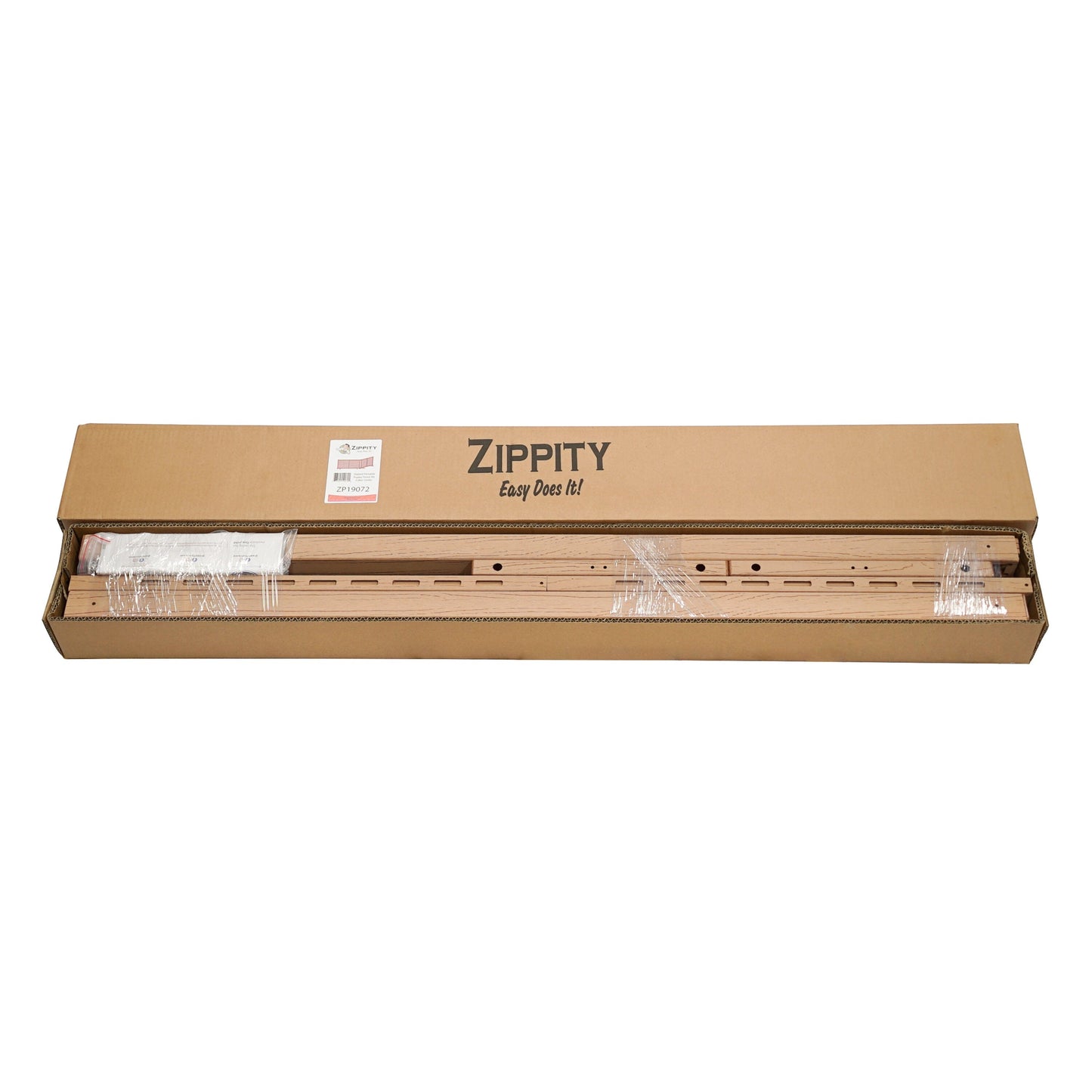Zippity Outdoor Products WoodTek Vinyl Portable Puppy 2-ft H x 3.5-ft W Cedar Vinyl Flat-top Fence Panel (Unassembled)