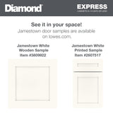 Diamond Express Jamestown 30-in W x 34.5-in H x 24-in D White 3-Drawer Base Fully Assembled Plywood Cabinet (Recessed Panel Shaker Style)