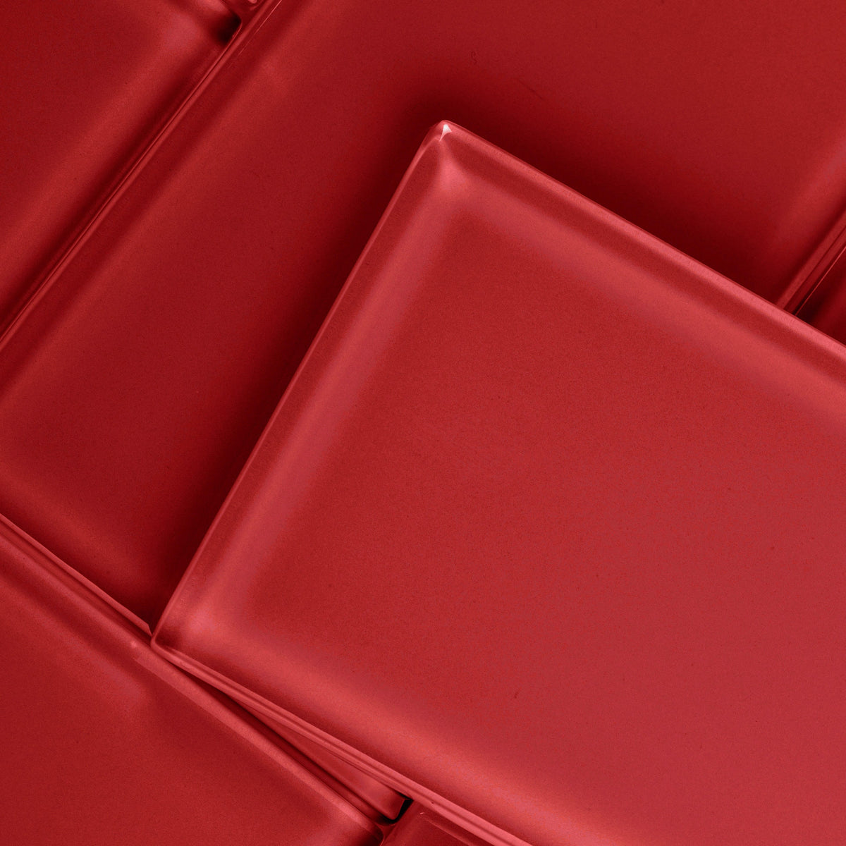 Giorbello (Sample) 4x12 glass subway tiles Ruby Red 4-in x 12-in Glossy Glass Brick Subway Wall Tile