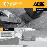 APOC 109 Fibered Waterproof Asphalt Roof Cement Sealant, 10-oz Tube