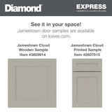 Diamond Express Jamestown 33-in W x 34.5-in H x 24-in D Cloud Gray 1-Drawer Base Fully Assembled Plywood Cabinet (Recessed Panel Shaker Style)