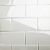 Giorbello (Sample) 6x12 glass subway tiles Light Gray 6-in x 12-in Glossy Glass Brick Subway Wall Tile