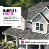 Owens Corning TruDefinition Duration Designer Architectural Roof Shingles – Pacific Wave, Algae Resistant, 32.8-sq ft per Bundle