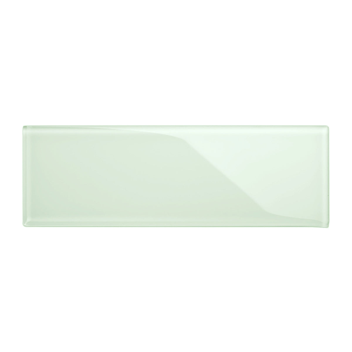 Giorbello (Sample) 4x12 glass subway tiles Winter Sage 4-in x 12-in Glossy Glass Brick Subway Wall Tile