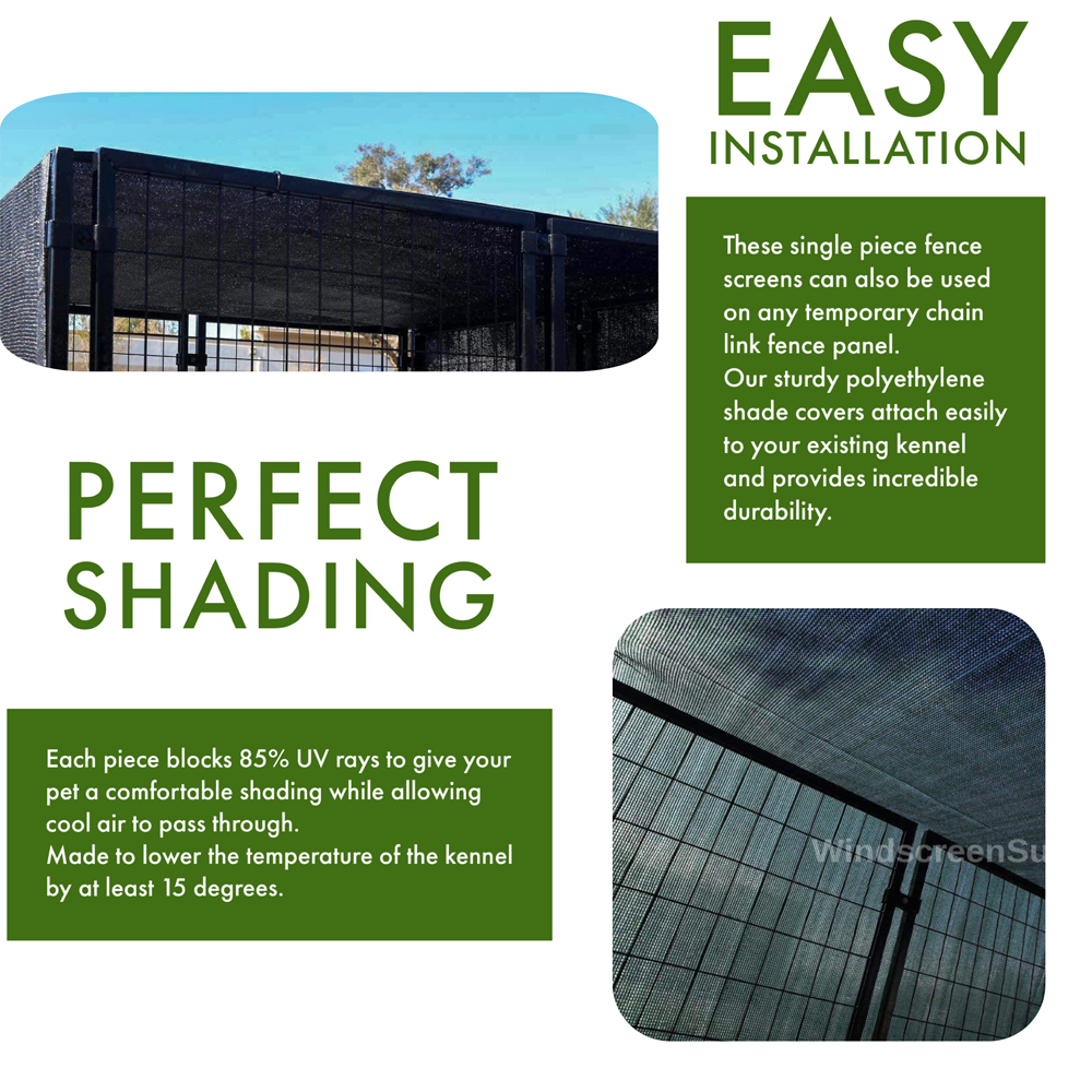 NCSNA 10-ft H x 10-ft W Black Hdpe Chain Link Fence Screen
