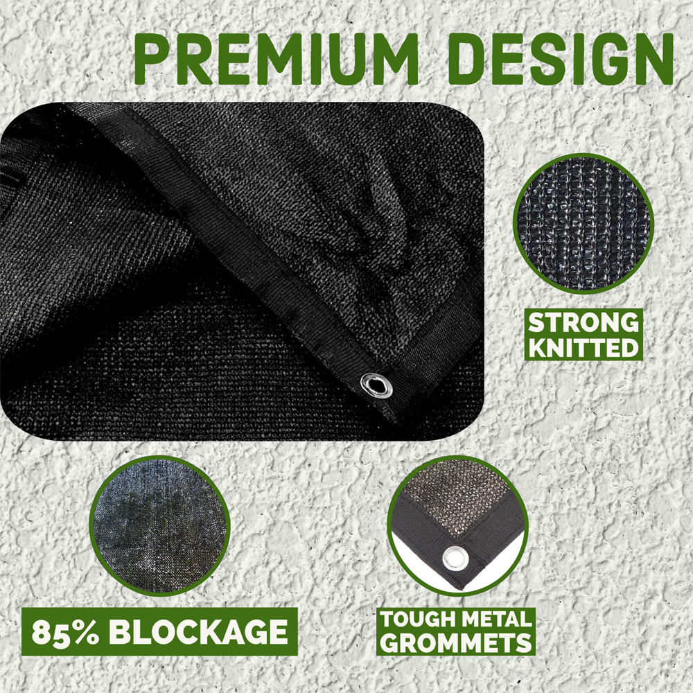 NCSNA 8-ft H x 50-ft W Black Hdpe Chain Link Fence Screen