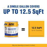 APOC 264 Fibered Waterproof Elastomeric Roof Patch, White, 0.9-Gallon