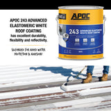 APOC 243 Advanced Elastomeric White Roof Coating, 0.9-Gallon – 10-Year Limited Warranty