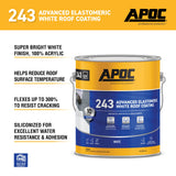 APOC 243 Advanced Elastomeric White Roof Coating, 0.9-Gallon – 10-Year Limited Warranty