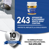 APOC 243 Advanced Elastomeric White Roof Coating, 4.75-Gallon (AP-2435)