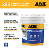 APOC 243 Advanced Elastomeric White Roof Coating, 4.75-Gallon (AP-2435)