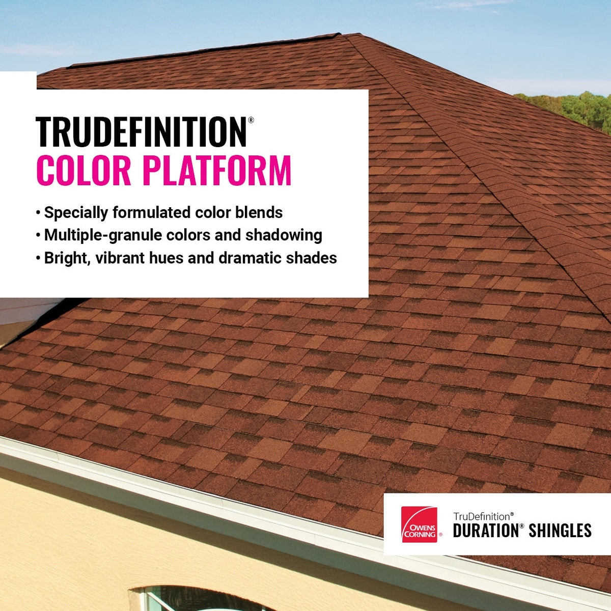 Owens Corning TruDefinition Duration Architectural Roof Shingles, Midnight Plum, Algae Resistant, 32.8-sq ft per Bundle