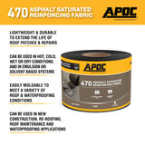 APOC 470 Asphalt-Saturated Reinforcing Roof Fabric, Black, 4-in x 150-ft Roll