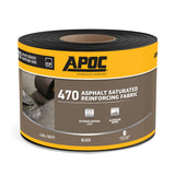 APOC 470 Asphalt-Saturated Reinforcing Roof Fabric, Black, 4-in x 150-ft Roll