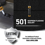 APOC 501 Neoprene Elastomeric Roof Flashing Sealant, Black, 10.1-oz Tube