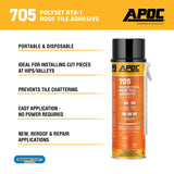 APOC 705 Polyset RTA-1 Roof Tile Adhesive, Off-White, 24 fl oz Straw Foam Can