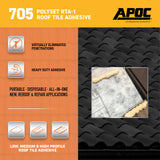 APOC 705 Polyset RTA-1 Roof Tile Adhesive, Off-White, 24 fl oz Straw Foam Can
