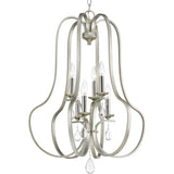 Progress Lighting Anjoux 6-Light Silver Ridge Transitional Geometric Medium Hanging Pendant Light