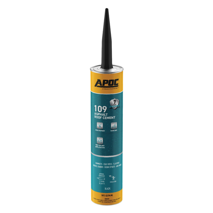 APOC 109 Fibered Waterproof Asphalt Roof Cement Sealant, 10-oz Tube