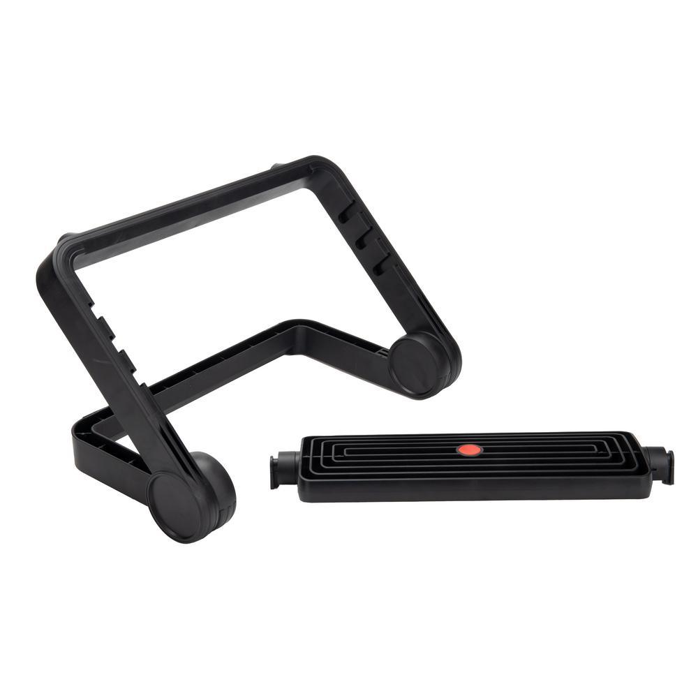 Black Plastic Sliding Adjustable Foot Rest for Under Desk - Super Arbor