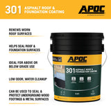 APOC 301 4.75-Gallon Fibered Asphalt Roof & Foundation Coating - Black