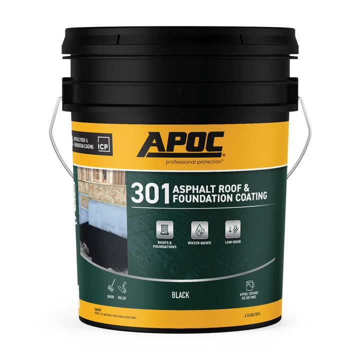 APOC 301 4.75-Gallon Fibered Asphalt Roof & Foundation Coating - Black