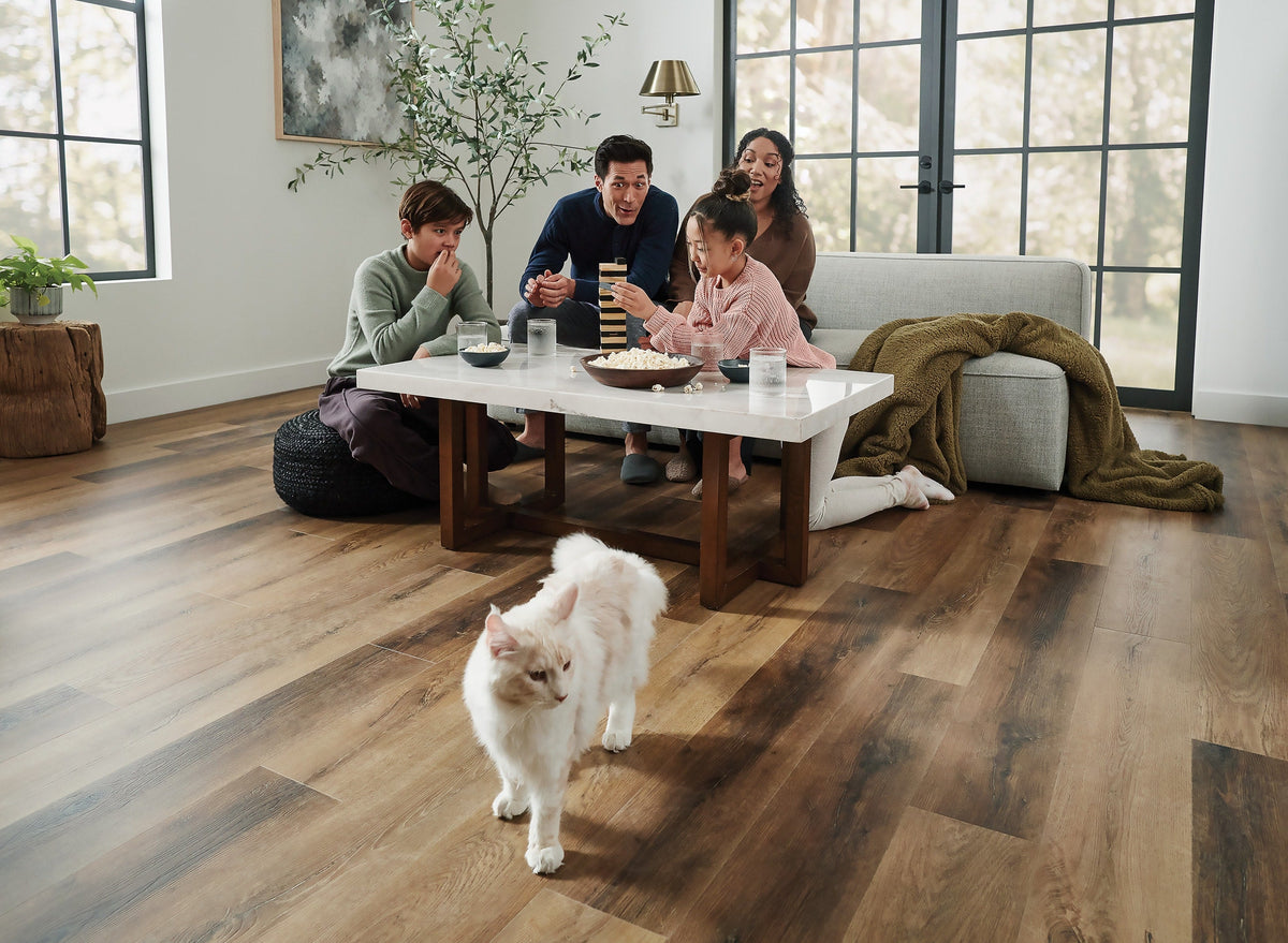 STAINMASTER PetProtect (Sample) Wendover Brown Oak Waterproof Wood Look Interlocking Luxury Vinyl Plank