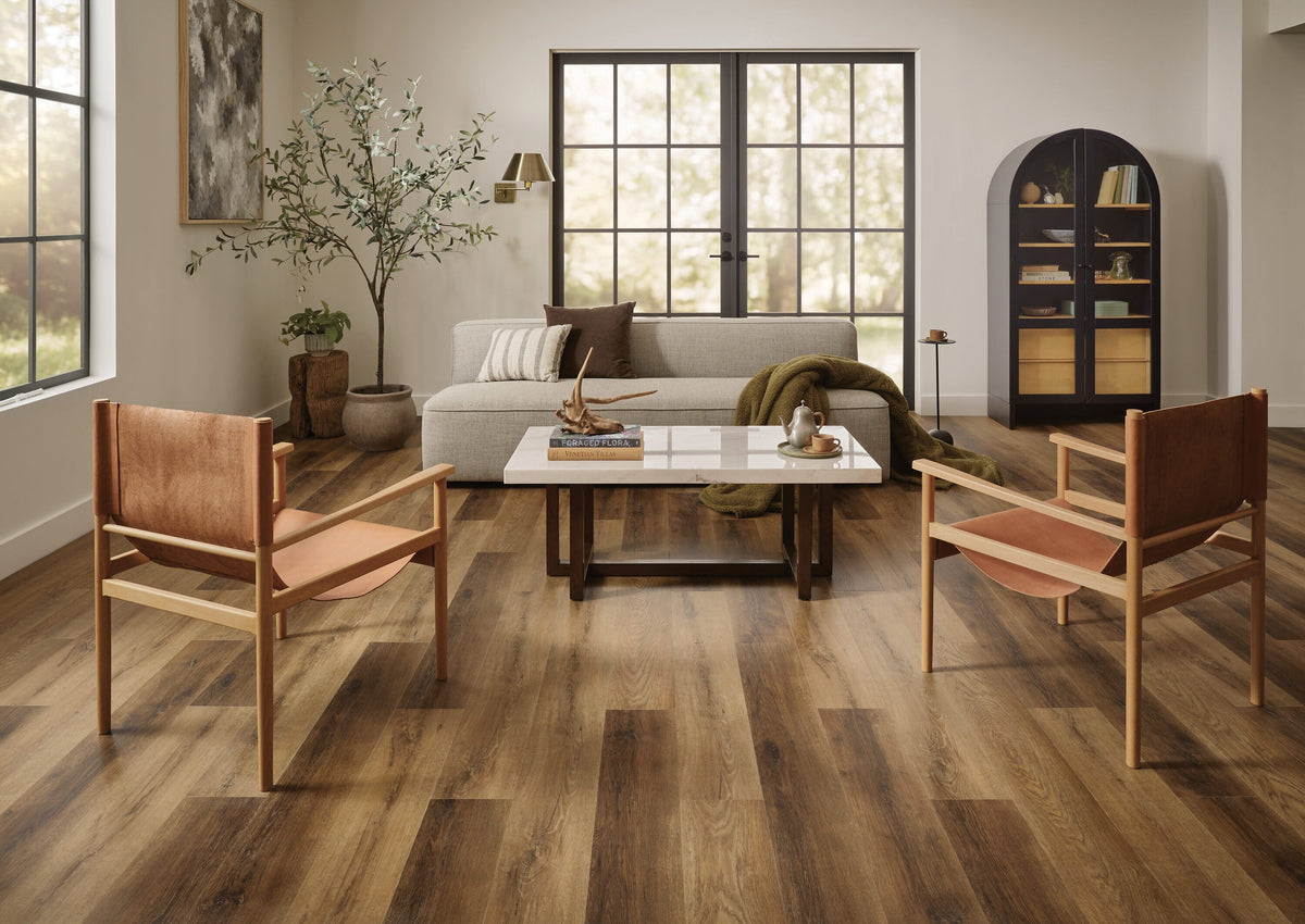 STAINMASTER PetProtect (Sample) Wendover Brown Oak Waterproof Wood Look Interlocking Luxury Vinyl Plank