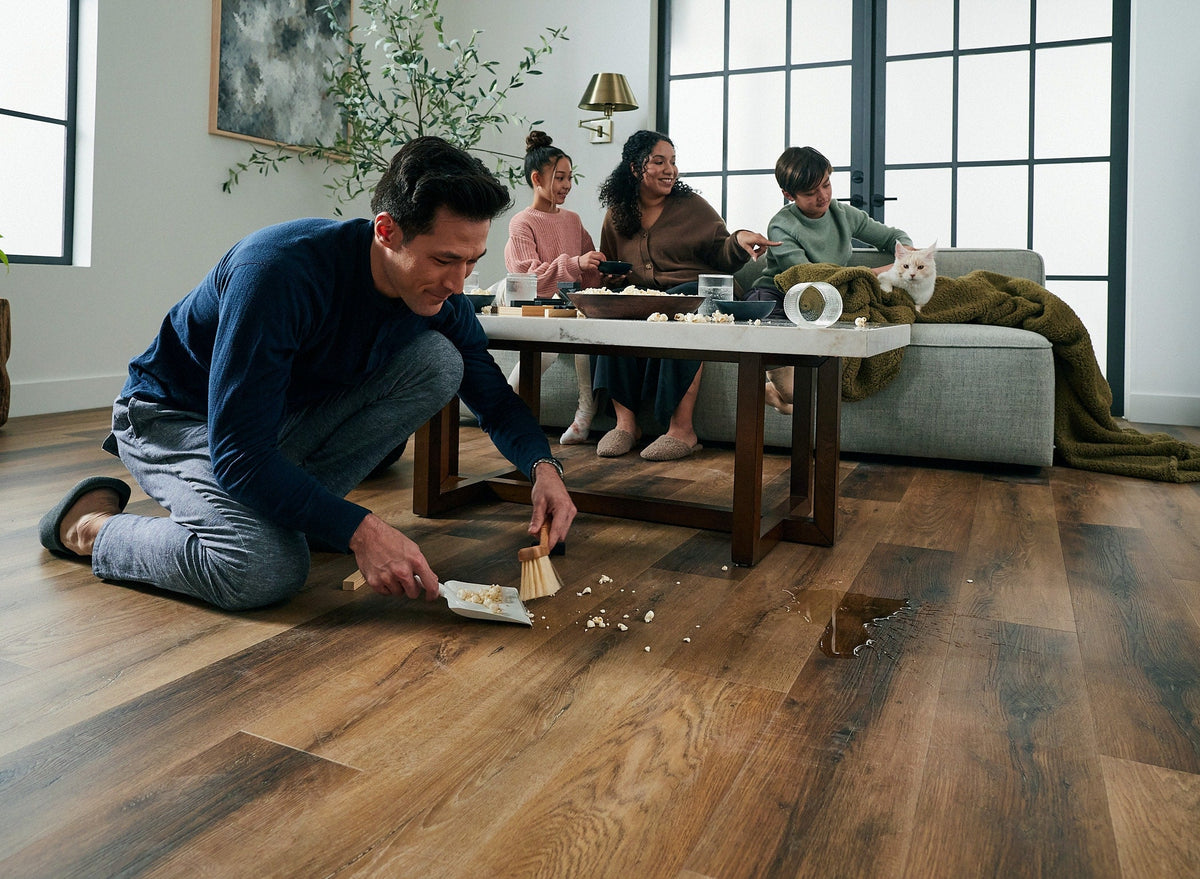 STAINMASTER PetProtect (Sample) Wendover Brown Oak Waterproof Wood Look Interlocking Luxury Vinyl Plank